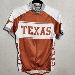 Texas Longhorns Domino Cycling Jersey S Short Sleeve Moisture-Wicking Polyester